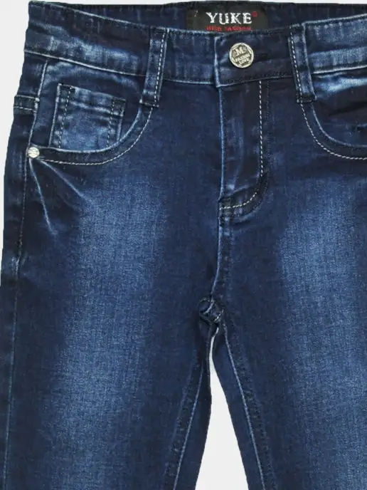 Yuke jeans Джинсы детские для мальчика, голубой, фото 3