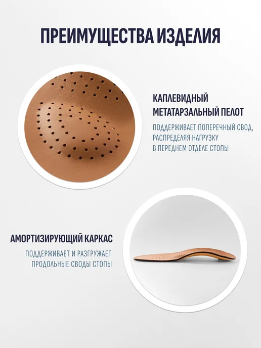 Trives Ортопедические стельки от плоскостопия и запаха, коричневый, фото 5