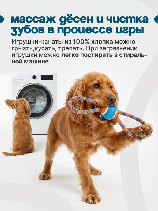 Усы-Лапы-Хвост Набор игрушек для собак и щенков 7 штук, синий, фото 5