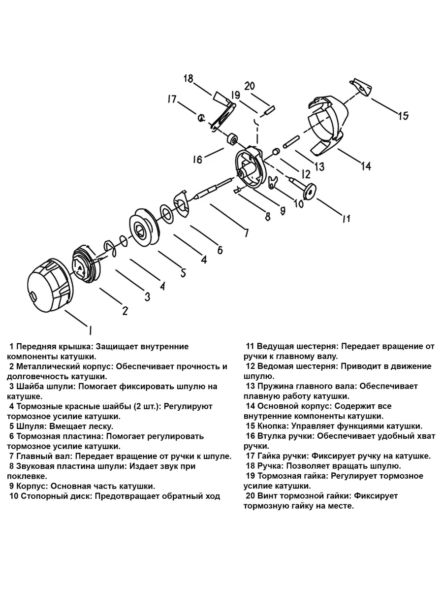 Катушка для рыбалки с рогаткой BL-20S для боуфишинга Резерв 79707588 купить  за 803 ₽ в интернет-магазине Wildberries