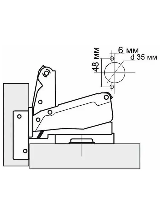 ME.FURN Петля мебельная угловая 165° с доводчиком 10 шт, 10 шт, фото 3