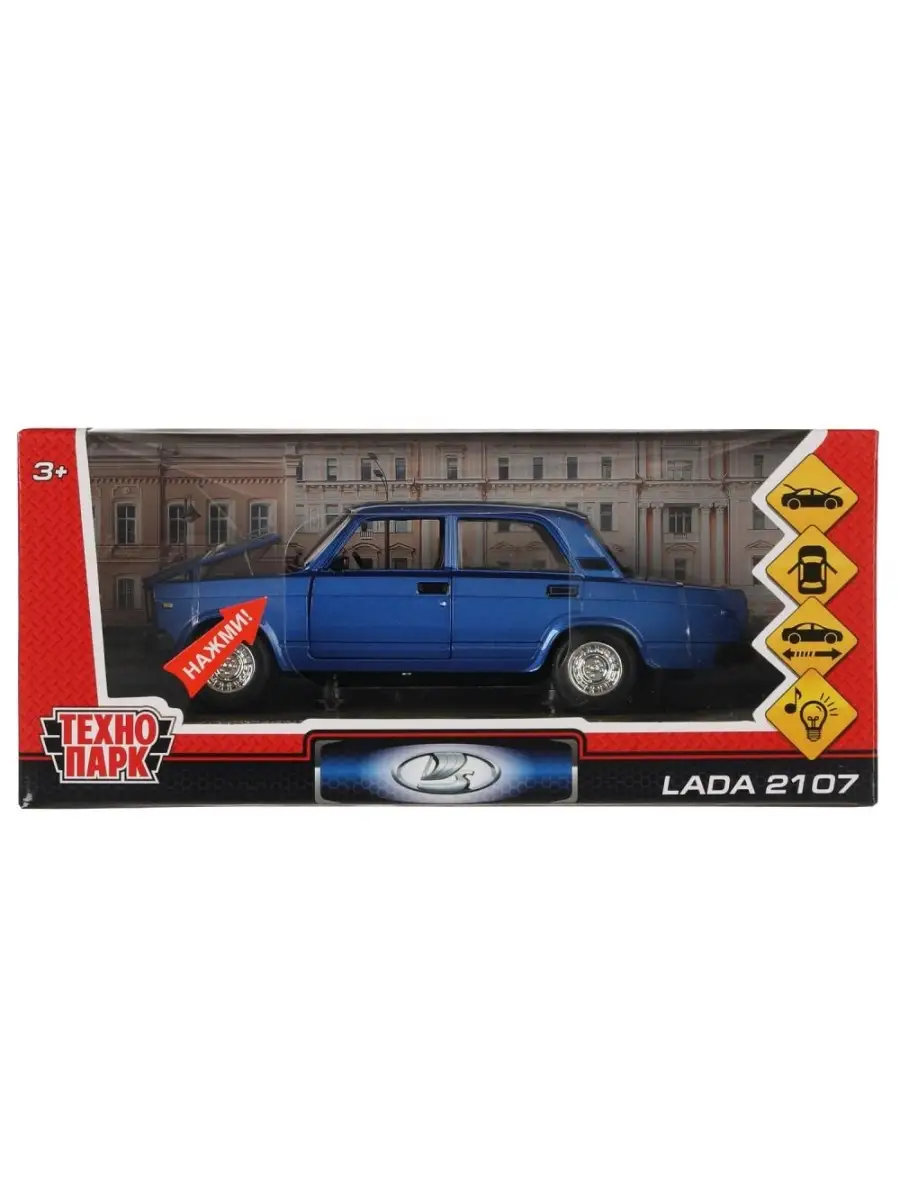 Машинка Технопарк Lada 2107 свет/звук 17 см VAZ-2107-B Технопарк 79840694  купить в интернет-магазине Wildberries