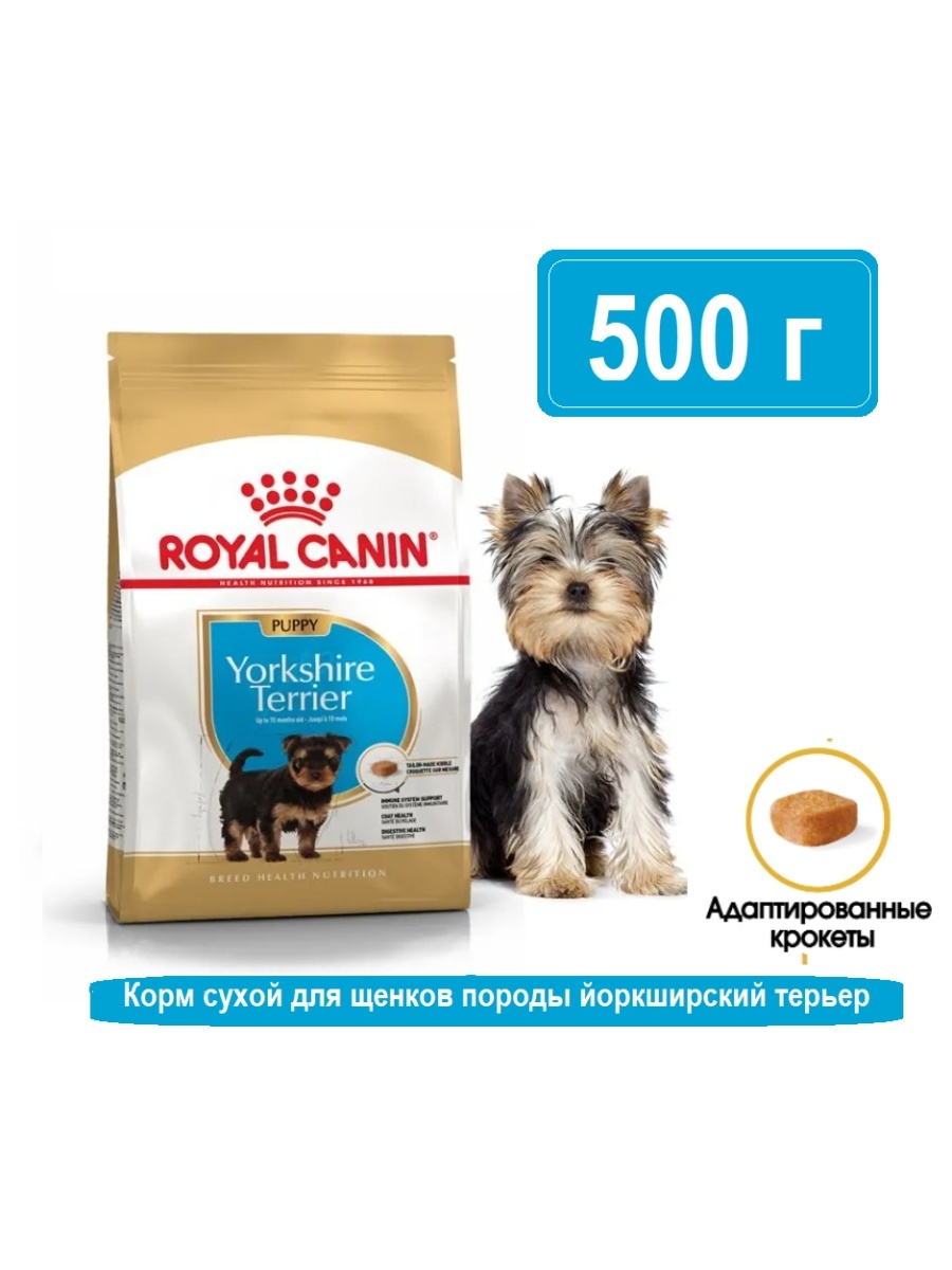 Royal Canin Сухой корм для щенков породы йоркширский терьер, корм для йорка  500 г ROYAL CANIN 79925062 купить в интернет-магазине Wildberries