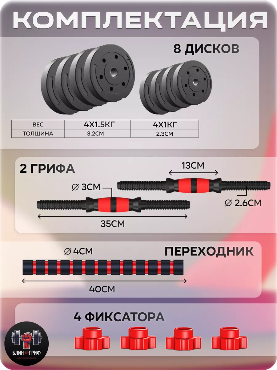 Гантели с покрытием из неопрена вес 2 кг GO-DO-20 (2 шт в комплекте)