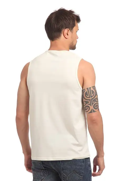 STREET INDUSTRIES Майка мужская летняя алкоголичка, белый, фото 3