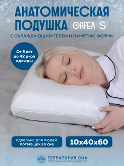 Подушка анатомическая Orfea S 60х40х10 территория сна 80121631 купить за 5 484 ₽ в интернет-магазине Wildberries