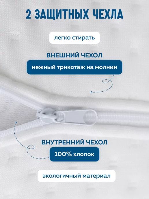 Территория сна Подушка анатомическая Orfea M 60х40х12, 60x40x10, фото 3