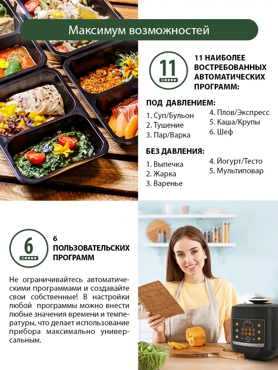 Мультиварка скороварка,мультиварка техника для кухни Marta 80291953 купить  в интернет-магазине Wildberries