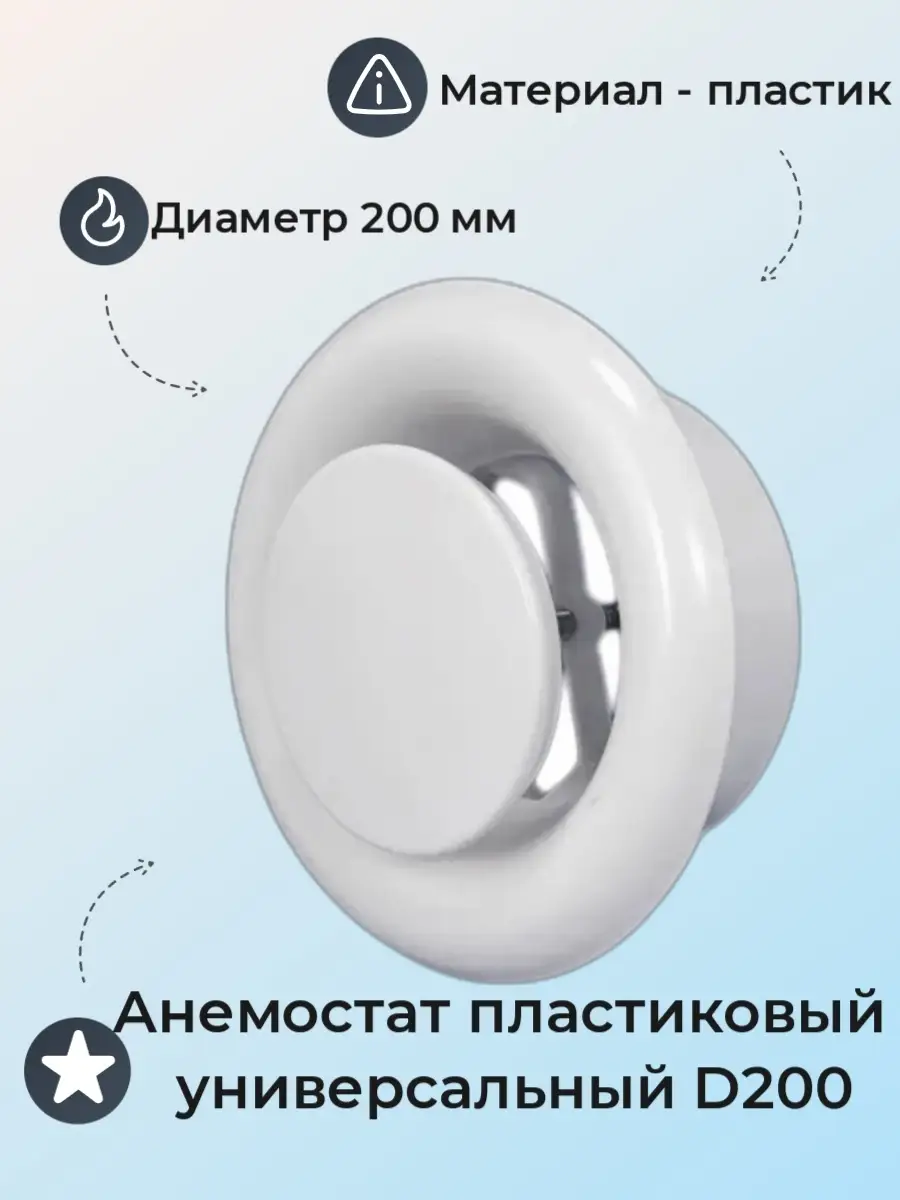 Диффузор пластиковый универсальный 200мм