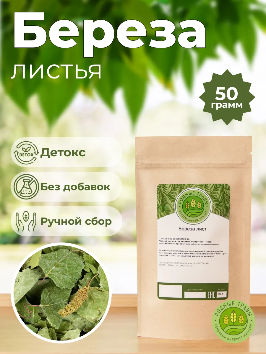 Береза лист