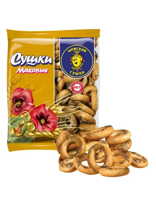 Невская сушка Сушки Маковые 275г, 275 г