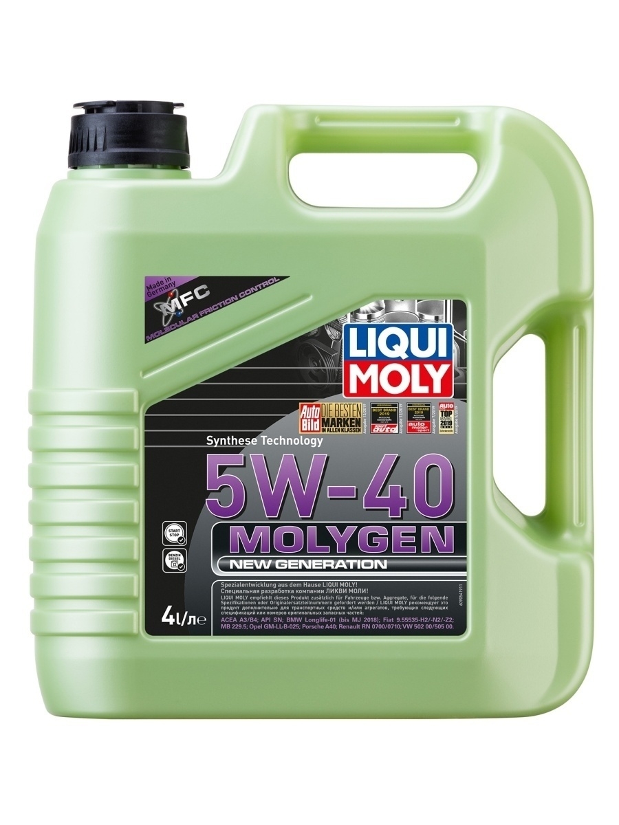 Liqui Moly 5W-40 Molygen/Синтетическое масло 4л Liqui Moly 80952005 купить  за 4 895 ₽ в интернет-магазине Wildberries