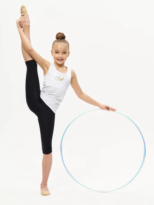 SETGYM Обруч аналог SASAKI 75см в обмотке Лазер, белый, фото 4