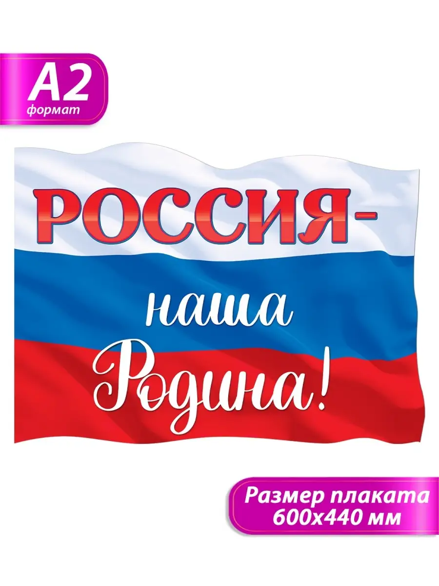 Плакат на стену в школу патриотический уголок Родина Россия ТМ Открытая  планета 81269065 купить за 215 ₽ в интернет-магазине Wildberries