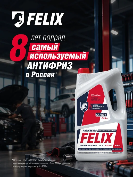 FELIX Антифриз зеленый JDM, -40С, 5кг, 5 кг, фото 3