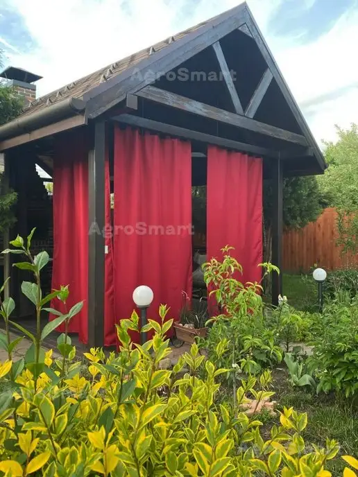 AgroSmart Штора Оксфорд уличная на петлях 1,4х2,5 м (бежевая), 1.4x2.4 м, 2,4 м, фото 7