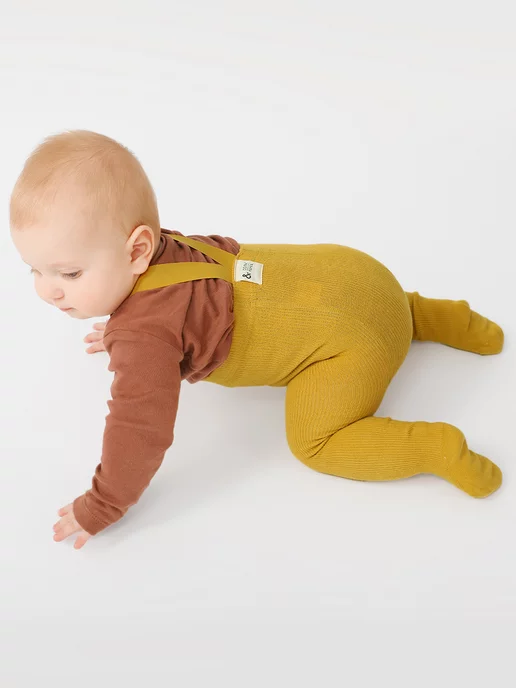 Соль&Перец Колготки на лямках - подтяжках для детей, желтый
