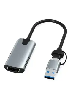 Карта видеозахвата с HDMI в USB3.0+Type-C, корпус металл Palmexx 81351842 купить за 1 254 ₽ в интернет-магазине Wildberries