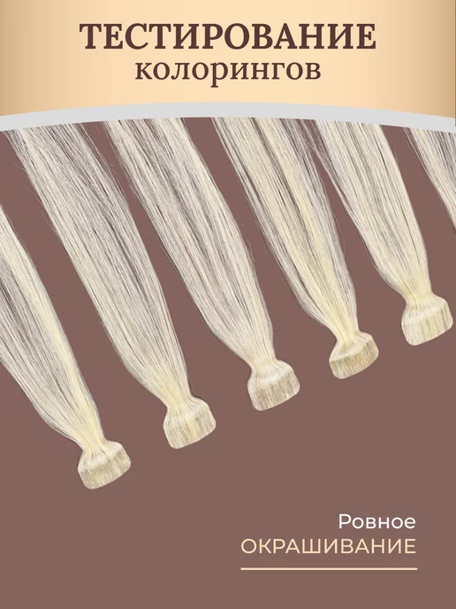 SLAVIC HAIR Сompany Тест пряди натуральных волос для окрашивания Угт9, белый, фото 5