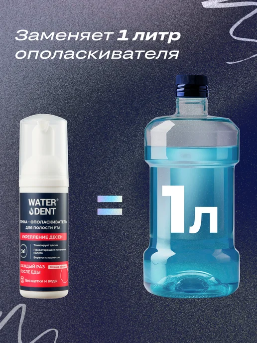 Waterdent Пенка для зубов и полости рта от кровоточивости, вариант, фото 8