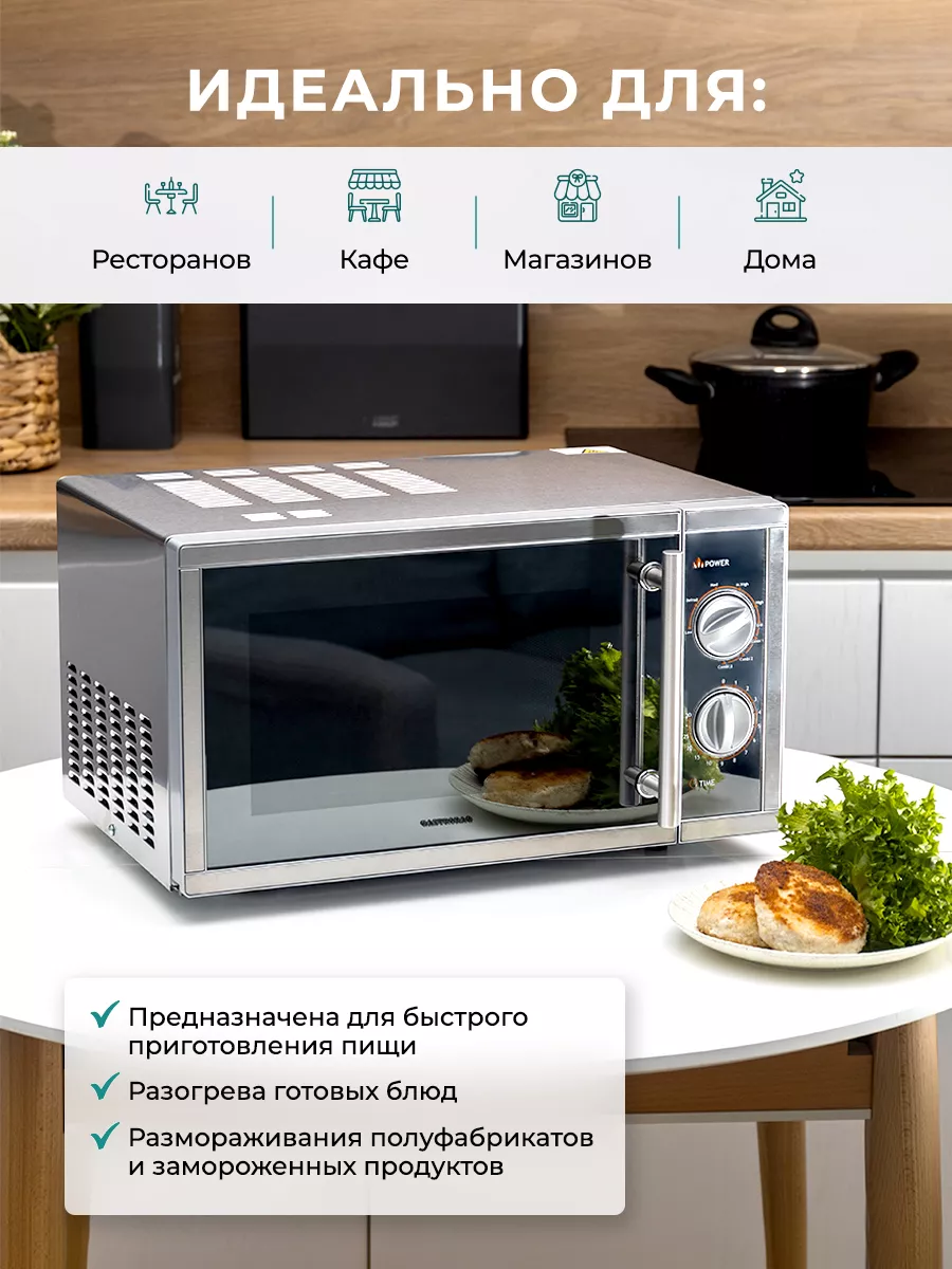 Микроволновая печь, микроволновка с грилем 23 л свч 900 Вт GASTRORAG  81483854 купить за 11 810 ₽ в интернет-магазине Wildberries