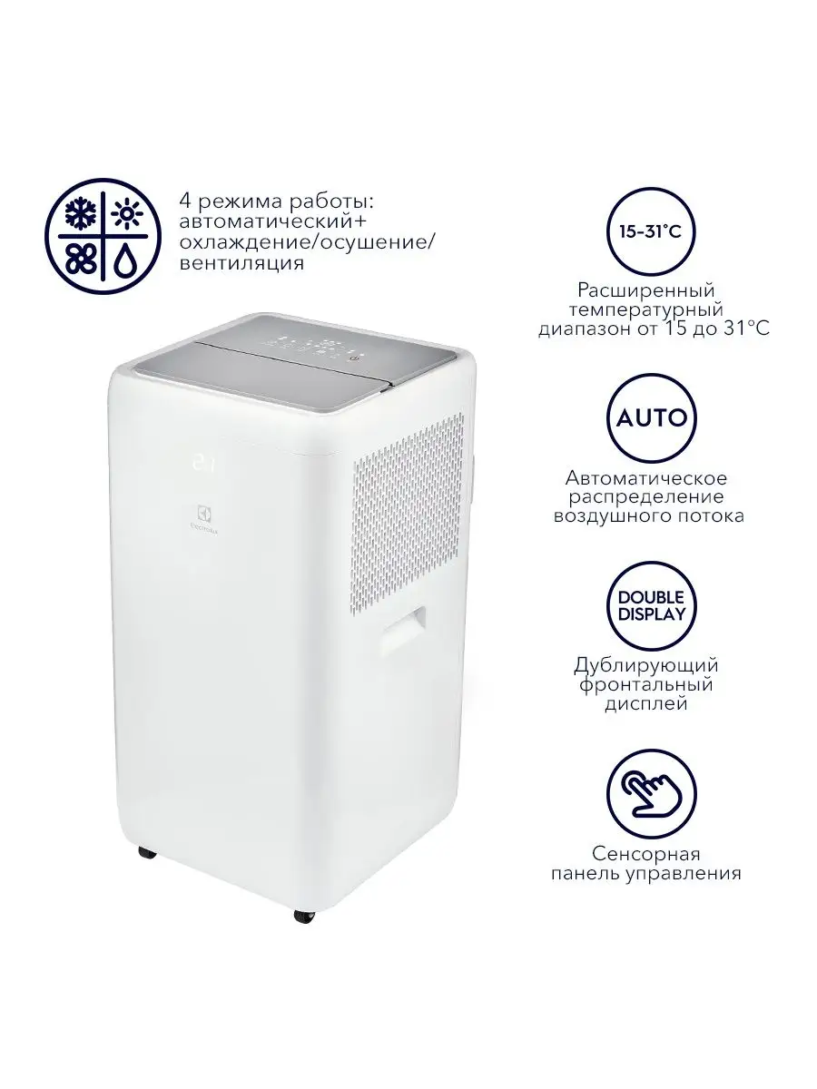 Кондиционер мобильный ELECTROLUX EACM-09 XN/N6 Electrolux 81517521 купить в  интернет-магазине Wildberries