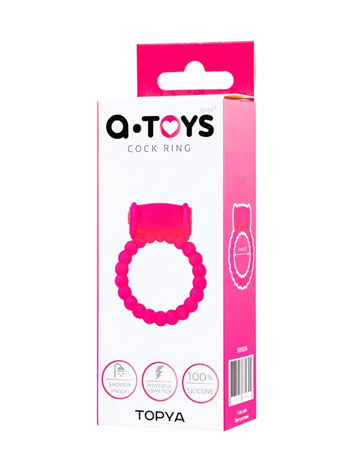 A-Toys by TOYFA Эрекционное кольцо с вибрацией, розовый, фото 4