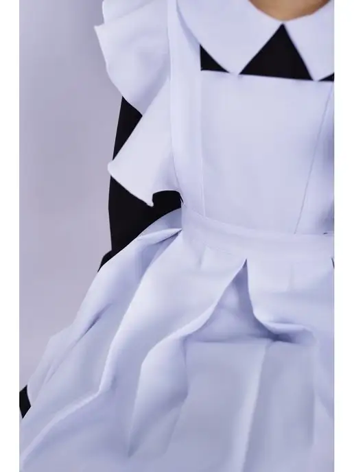 Стрекоза и Муравей Школьный фартук на 1 сентября, белый, фото 5