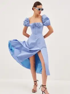 Платье женское летнее нарядное с разрезом TOPTOP 81561062 купить за 5 838 ₽ в интернет-магазине Wildberries