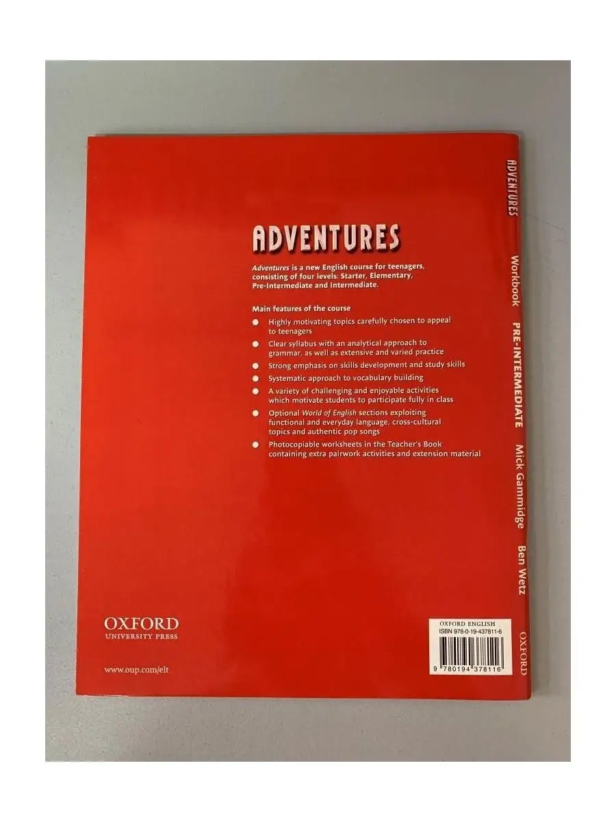 Adventures Pre-Intermediate Workbook Oxford University Press 81563574  купить за 503 ₽ в интернет-магазине Wildberries