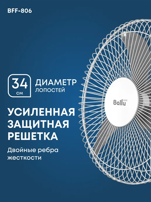 Ballu Вентилятор напольный BFF-806, белый, фото 4