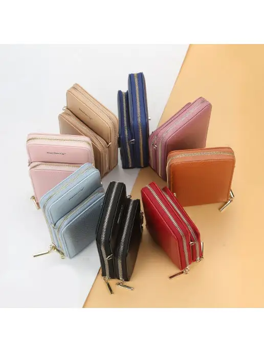 BAGS_CHI Клатч кошелек с ремешком на плечо, черный, фото 5