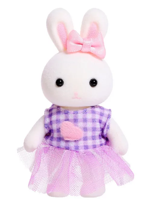 ESSA TOYS Игровой набор зайчик с мебелью для домика - ванная, белый, фото 6