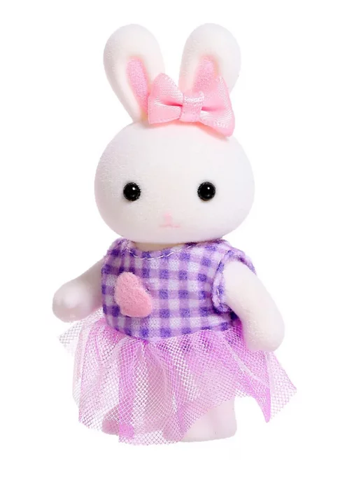 ESSA TOYS Игровой набор зайчик с мебелью для домика - ванная, белый, фото 8