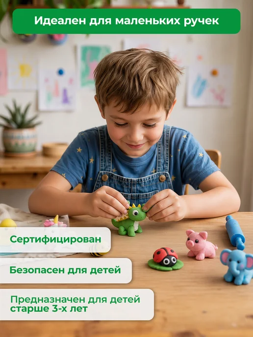 Brauberg Пластилин легкий воздушный застывающий 36 цв, 360г, 3 стека, 360 г, фото 7