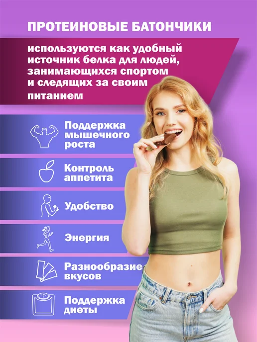 Onlyfit Протеиновые батончики Арахисовая паста 20шт, 20 шт, фото 4