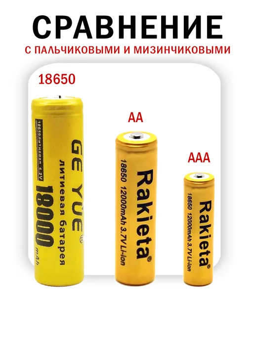 добыча Аккумуляторные батарейки литиевые 18650 4 шт, 4 шт, фото 5