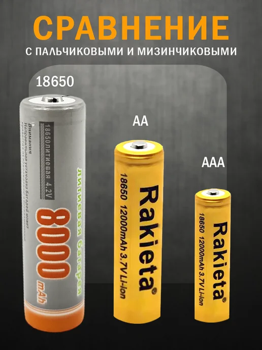 добыча Аккумуляторные батарейки литиевые 18650 3 шт, 6 шт, фото 5