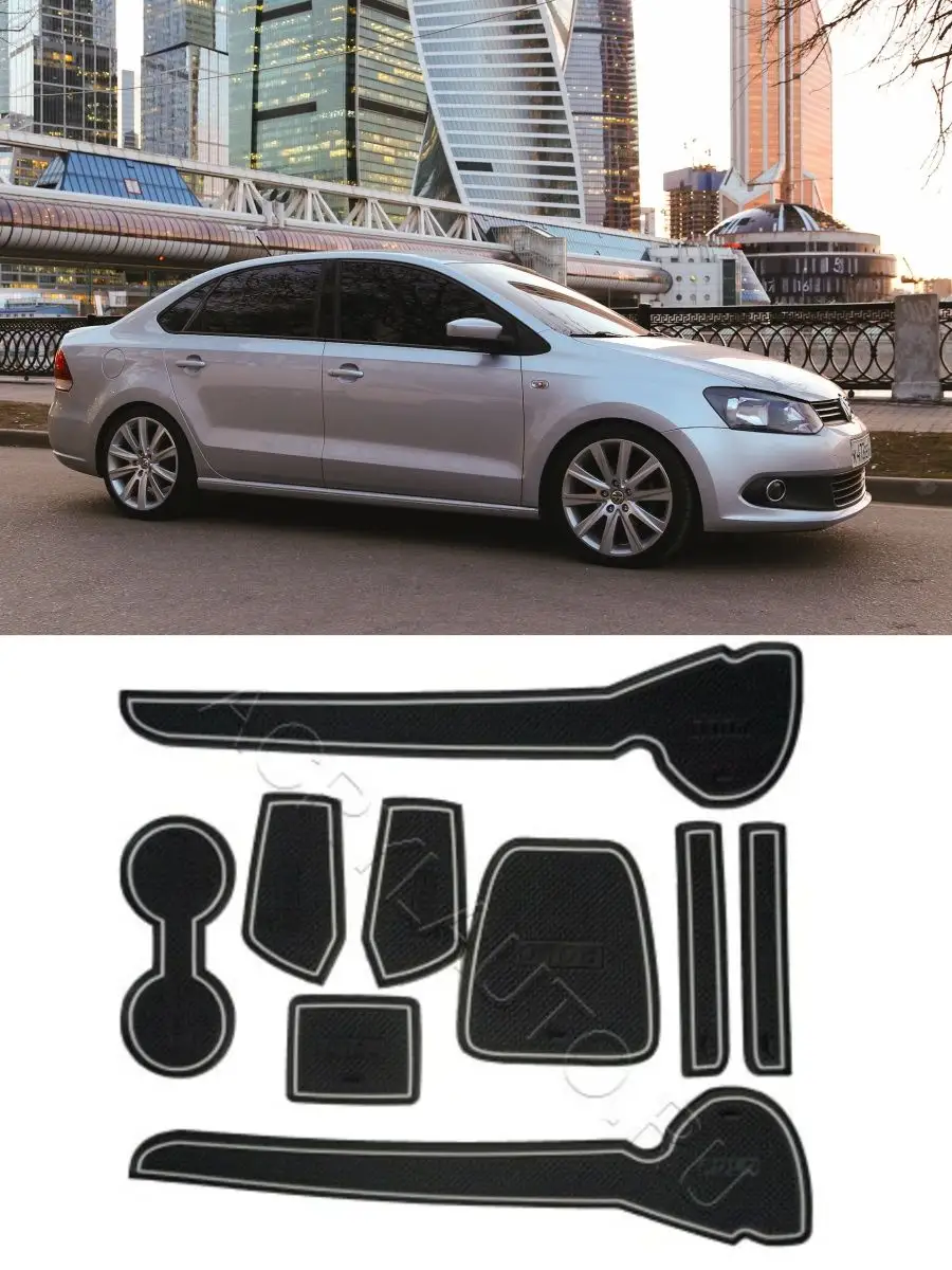 Коврики VOLKSWAGEN Polo 2010- (кромка белая) Поло АвтоСтиль 81810291 купить  за 1 371 ₽ в интернет-магазине Wildberries