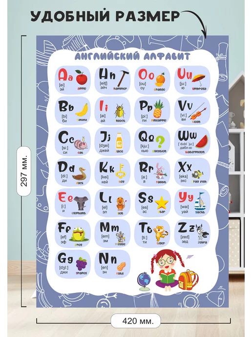 Smart Deti Плакаты для начальной школы математика таблица умножения, 6 шт, фото 2