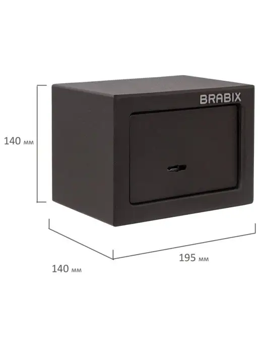 BRABIX Сейф мебельный "SF-140KL", 140х195х140 мм, 195x140 мм, фото 2
