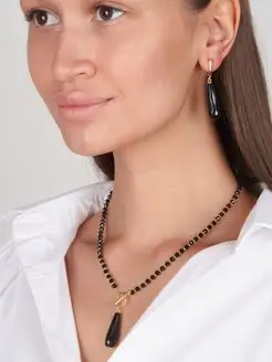 Колье бижутерия на шею с кулоном из натурального камня MARINS JEWELRY 81835376 купить за 1 708 ₽ в интернет-магазине Wildberries