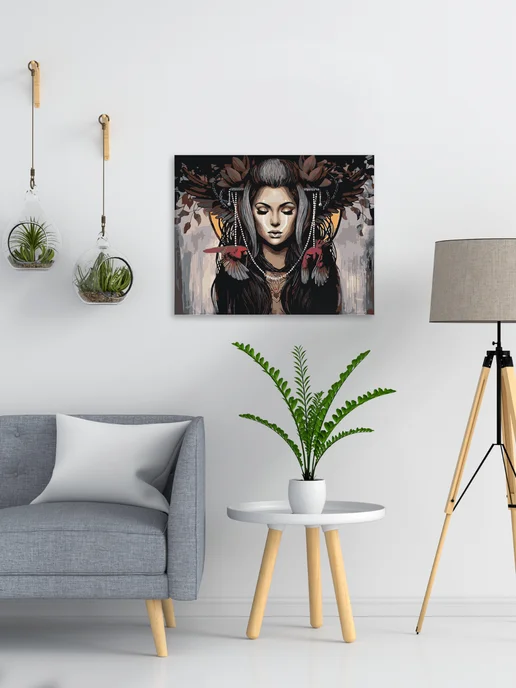 ПАЛИТРА ЗАБАВ Картина по номерам 40х50 Девушка с птицами, 40x50, фото 5