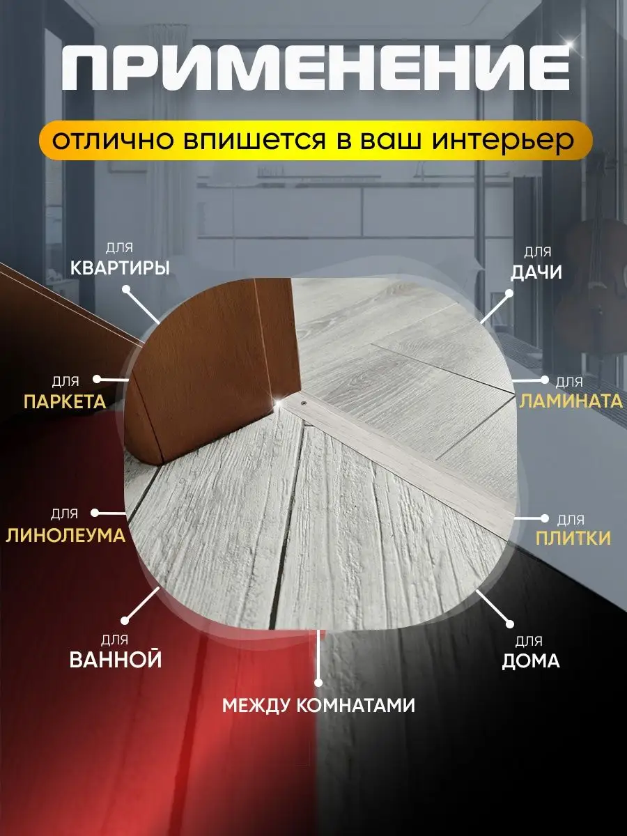 Порог для пола алюминиевый разноуровневый 900мм на 32мм B2Bmolding 81894608  купить за 420 ₽ в интернет-магазине Wildberries