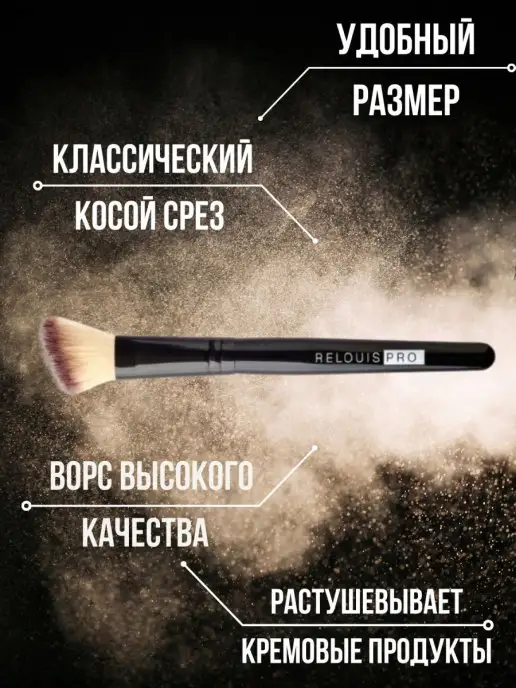 RELOUIS Кисть для макияжа, кисть косметическая для контурирования ли…, черный, фото 2