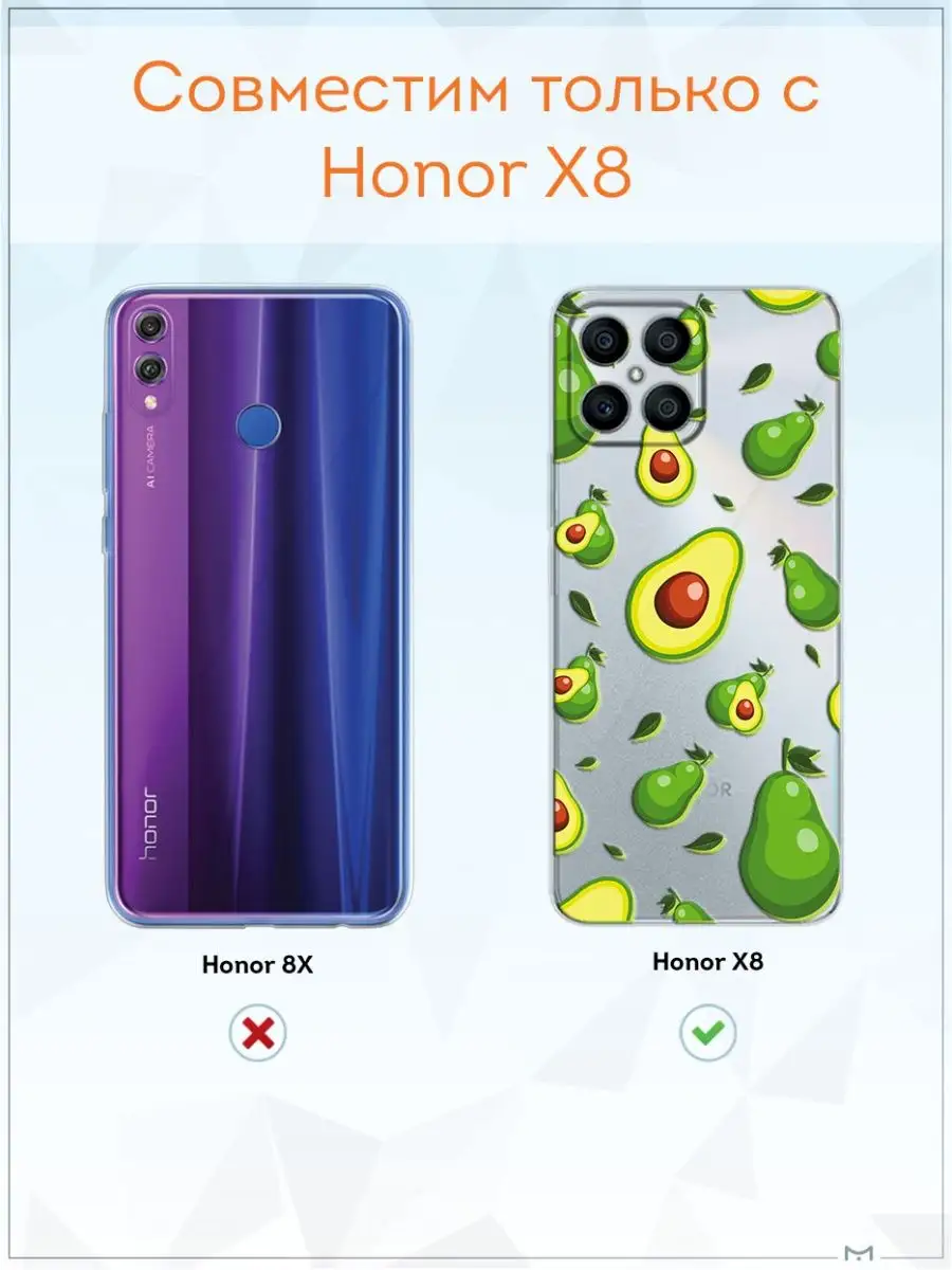 Чехол на Honor X8 2022 с принтом Авокадо Мобилиус 81980519 купить за 378 ₽  в интернет-магазине Wildberries