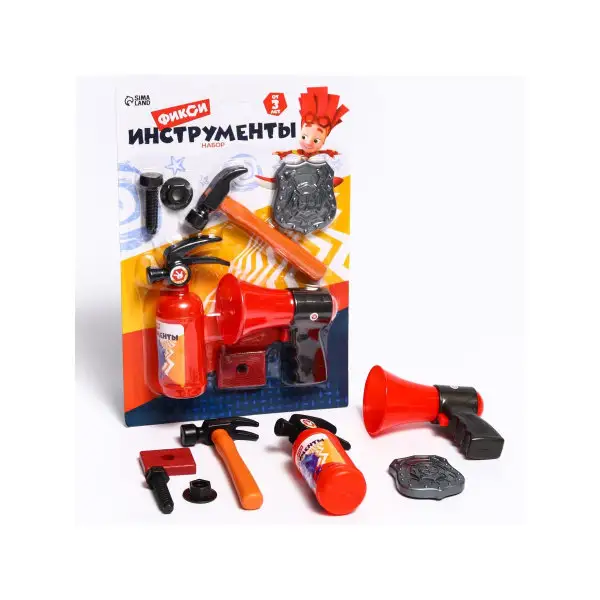 Набор инструментов пожарника Фикси для детей 7 предметов