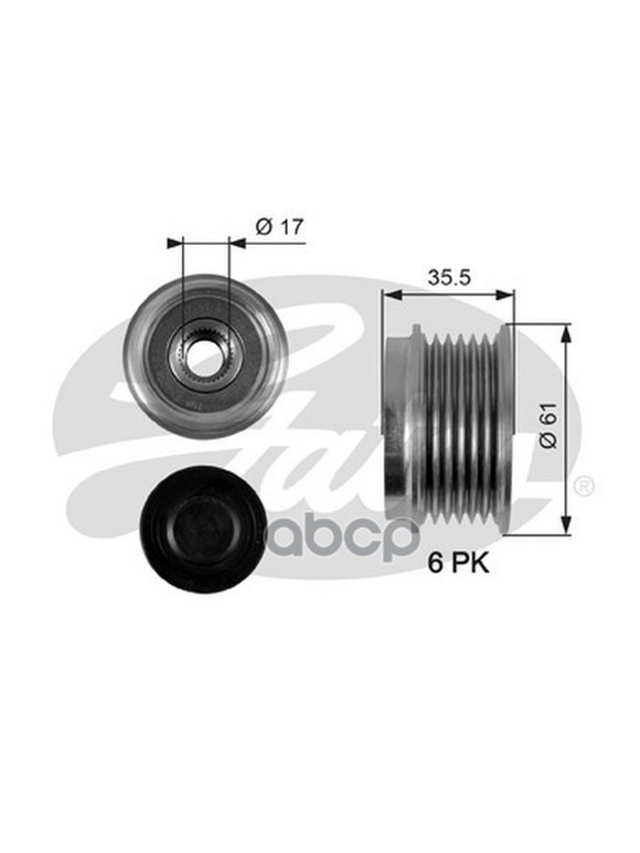 Gates oap7044 шкив генератора. Gates oap7131 муфта генератора.