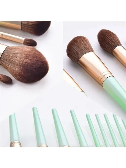 ViVi Makeup Набор кистей для макияжа лица бровей и глаз, 12 шт, фото 6