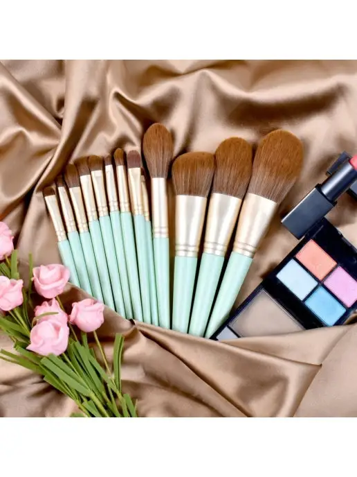 ViVi Makeup Набор кистей для макияжа лица бровей и глаз, 12 шт, фото 8